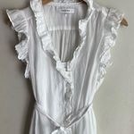 frame denim FRAME Lauren Ruffle Dress in White Photo 3