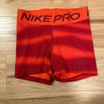 Nike Women's Pro 3" Red Striped Shorts Photo 2