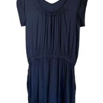 Calypso St. Barth Navy Blue Stretch Silk Blouson Dress Photo 1