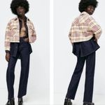 ZARA Plaid Cropped Shirt Jacket Size Small Photo 2