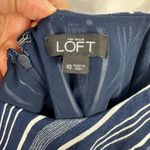Loft Ann Taylor Romper Womens 10 Navy Blue Stripe Preppy Coastal Resort Natuical Photo 3