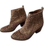 Lucky Brand  Natania Womens Boots Sz 9M Tan Leopard Safari Chic Tan Chunky Heel Photo 0