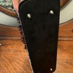 NWT Vintage Satin Leather Bohemian Purse with Beads, Studs & Sparkle (Rare) Black Photo 10