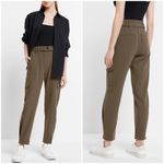 EXPRESS NEW Super High-waisted Belted Cargo Ankle Pant In Olive Green Size 10 Photo 1