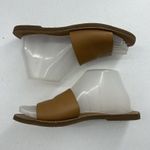 Madewell  Size 7 The Boardwalk Post Slide Sandal in Leather Beige Tan Lightweight Photo 2