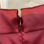 Eliza J Women's Burgundy Shawl Collar Pleated Midi Sheath Party Dress Size 10 Photo 4