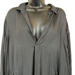 CP Shades Teton Tunic Top Cotton Silk Blend Black Photo 1