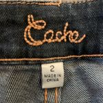 Cache  Rhinestone Stud Jean Pant Size S 2 Denim capris EUC Photo 3