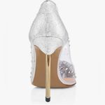 NEW FSJ Studded Pointed Toe Transparent Pumps High Heels Shoes 7 $87 Silver Photo 6