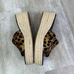 J.Crew  Wedge heel slide sandals in leopard calf hair Size 7 Photo 3