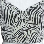 Urban Renewal Remnants Mesh Zebra Cropped Tank Top Black White Size Large Photo 2