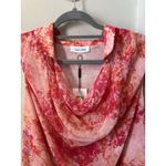 Calvin Klein Calvin Klein Women's Cowl Neck Sleeveless Pullover Blouse Pink White Size M Photo 2