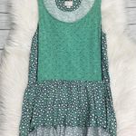 Anthropologie Postmark Sleevless Peplum Green Polka Dot Shirt Size XS Photo 0