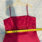 David's Bridal David’s Bridal Pink Satin Dress Size 14 Spaghetti Straps Bow Empire Waist A-Line Photo 9