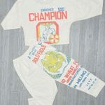 Champion Vintage potato sack short sleeve shirt & pants muslin cotton  potato sac Photo 0