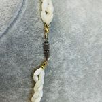 Vintage Pearly Bead Black God Twisted Woven Necklace 17" Photo 3