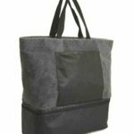 DSW  Gray Felt Weekender Bag with Shoe Compartment Photo 0
