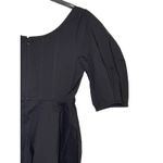 Tuckernuck Women Top Ribbed Nealy Corset Puff Sleeve Peplum Blouse Black XS NWT Photo 7