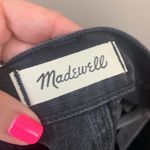 Madewell Rigid Denim A-Line Black Mini Skirt Photo 2