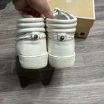 Michael Kors  Paige Quilted High Top Sneaker Leather Optic White 9 Photo 2