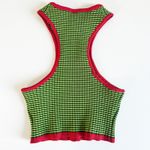 NWT Tropic Of C Crop Womens Rasta Stripe Knit Top Ribbed Racerback Cropped Tank Green Size XS Photo 2