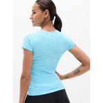 Athleta XL Momentum Seamless Tee Aqua Blue X-Large Regular Photo 2