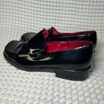 Franco Sarto Black Patent Square Toe Loafer Heels Women's Shoes Slip On Photo 2