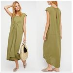 Free People FP Beach x Olive Green Megan Twisted Front Maxi Dress Size Small Photo 1