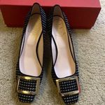 Roger Vivier Black Belle Vivier Trompette Piping Heels Tweed size 39.5 Photo 0