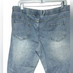 Distressed Boho Relaxed Baggy Fit Drawstring Waist Jeans XXL Blue Photo 8