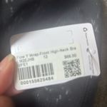 Lululemon  Flow Y Wrap-Front High-Neck Bra B/C cup Size 10 Black Photo 2