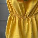 Vintage 80s Maurice Michaels Yellow Romper Ruffle M L Size L Photo 4