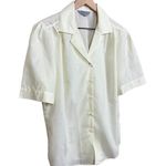 Cobble Lane Shirtmakers Cobble Lane Vintage 70s 80s Short Sleeve Pastel Yellow Button Down Shirt Size 16 Photo 2