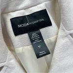 Moda  International Sz 4 White Button Down Wool Coat Photo 1