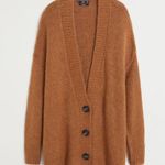Mango Button Knit Cardigan, Tobacco color Photo 4