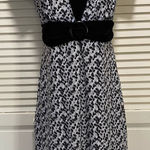 Perseption Petite Black/Gray Abstract Dots Short Cap Sleeve Dress Size S/M‎ Black Photo 0