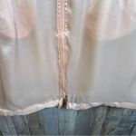 Future Collective Peach Color Organza Hooded Jacket w/Zippered Front & Pockets Photo 5