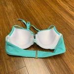 Victoria's Secret  Bikini Size 34B Green Blue Ruched Lightly Lined Underwire Swim Photo 1