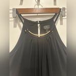 Worthington Women’s Black Halter Top gold accent women size Large Photo 1