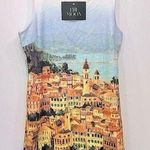 The Moon NEW  ModCloth Italian Village Scene Mini Tank Dress Size Small Photo 0