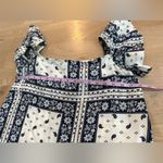 Cinq à Sept Cinq A Sept Minella Dress blue white paisley off the shoulder size 4 Photo 9