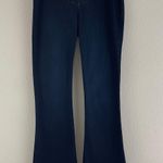 REWASH Y2K Vibes Dark Navy Blue Lace Up Fly High Waisted Flare Leg Stretch Jeans Photo 1