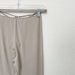 [TRESSER] Tan Criss Cross Tie Waist Ruched Low Rise Flare Leg Pants Size Small S Photo 7