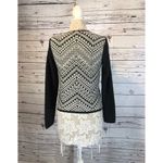 Lucky Brand Moto Aztec jacket / sweater black & white size large Photo 7