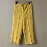Ann Taylor NWOT The Kate Wide Leg Crop Pant Yellow Size 4 Office Prep Photo 2
