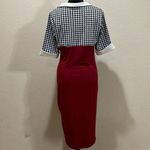 Houndstooth  Print Sleeve Dress Photo 2