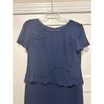 R & M Richards Navy Blue Formal Dress Women’s Size 12 P Mother Of Bride Wedding Photo 1