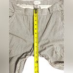 Kate Hill Women’s Cropped Pants Gray White Striped Seersucker Trousers Size 10 Photo 3
