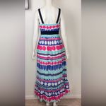 Vineyard Vines Carolina Stripe Maxi Dress Colorful Pattern V Neckline Size 6 D7 Photo 12
