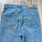 American Eagle  Medium Wash Mom Jeans Raw Hem Size 0 Photo 7